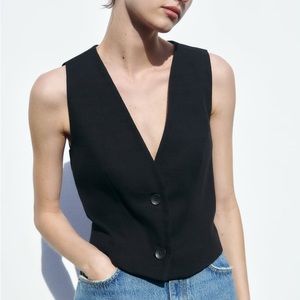 Zara crop vest tank top